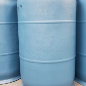Plastic Drum with Lid - 55 Gallon, Open Top, Blue