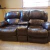 Leather recliner chair