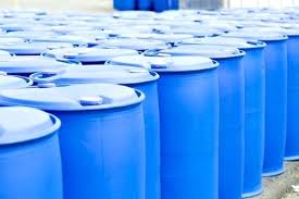 Plastic Drum with Lid - 30 Gallon, Open Top, Blue