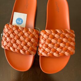 Women Polly Woven Slide Sandals By Universal Thread In Assorted Red