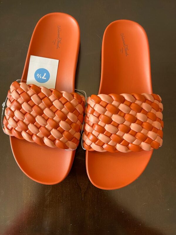 Women Polly Woven Slide Sandals By Universal Thread In Assorted Red