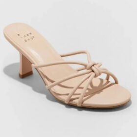 ADX24 Lady Beige Womens Cone Heel Sandals - A New Day
