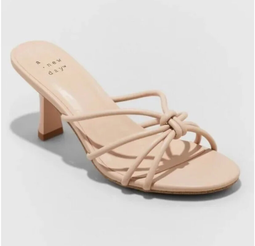 ADX24 Lady Beige Womens Cone Heel Sandals - A New Day