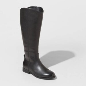 Women's Universal Thread Brisa Black Riding Boots Faux Leather